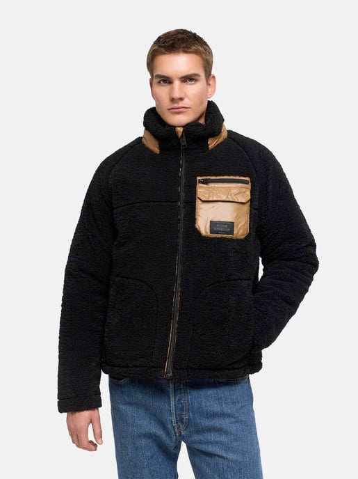Stone Harbour Herren Teddyjacke Sorees – Sherpa-Fleeceblouson mit Steppfutter - Image 5