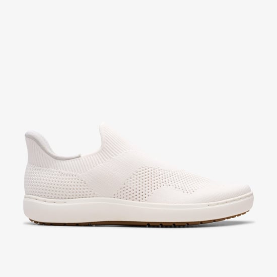 Clarks Nalle Step White Knit, Schuh - Weiß - Image 1