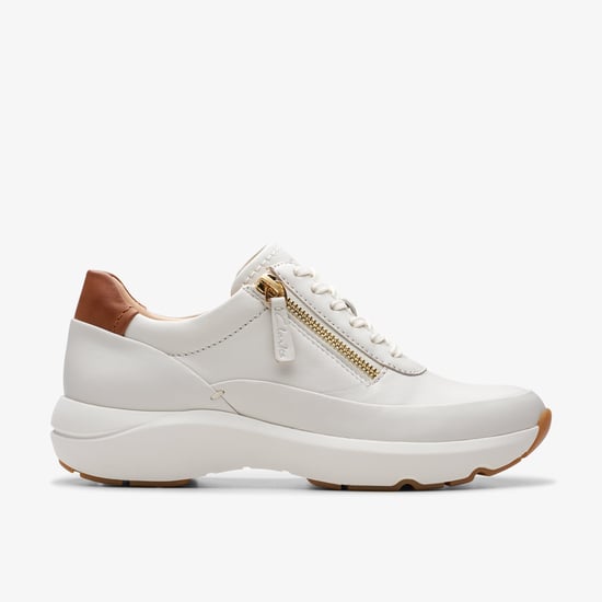 Clarks Tivoli Zip Off Lea Sneaker - Weiß - Image 1