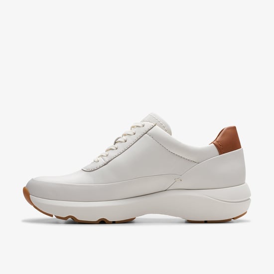 Clarks Tivoli Zip Off Lea Sneaker - Weiß - Image 5