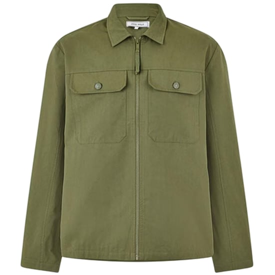 Jack Wills - "Shire Utility" Hemdjacke für Herren, Durchgehender Reißverschluss (Oliv) - Image 2