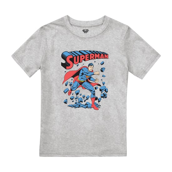 Superman - "Wall Break" T-Shirt für Jungen (Grau meliert) - Image 1