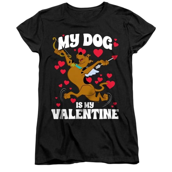 Scooby Doo - "My Dog Is My Valentine" T-Shirt für Damen, Anliegend (Schwarz) - Image 2