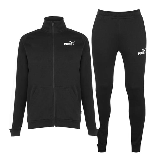 Puma - "Clean" Trainingsanzug-Set für Herren, Fleece (Schwarz/Weiß) - Image 2