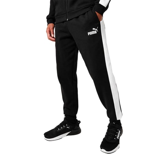 Puma - "Clean" Trainingsanzug-Set für Herren, Fleece (Schwarz/Weiß) - Image 5