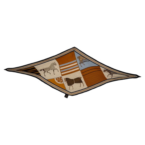 Hermès Schal mit Pferdeprint aus mehrfarbigem Kaschmir - Image 1