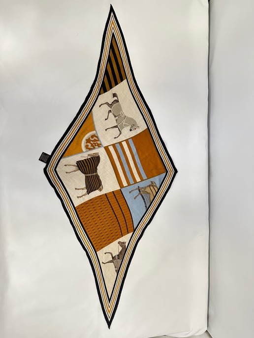 Hermès Schal mit Pferdeprint aus mehrfarbigem Kaschmir - Image 6