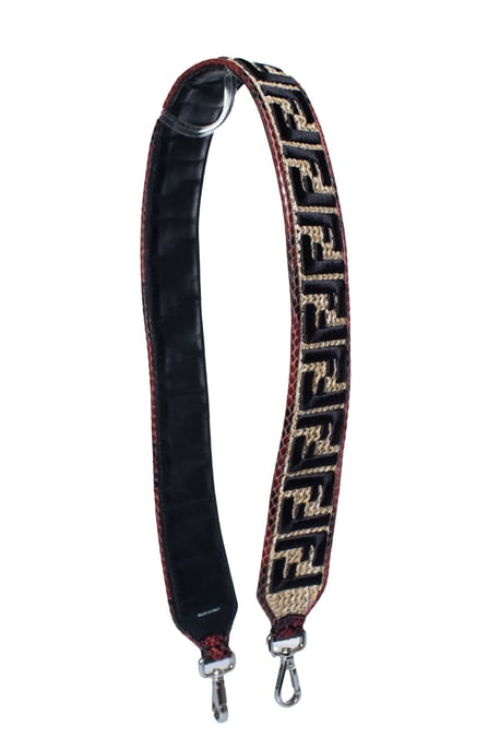 Fendi, Schulterriemen aus Bast und Pythonleder - Image 2