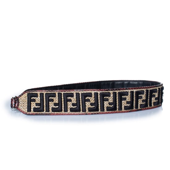 Fendi, Schulterriemen aus Bast und Pythonleder - Image 3