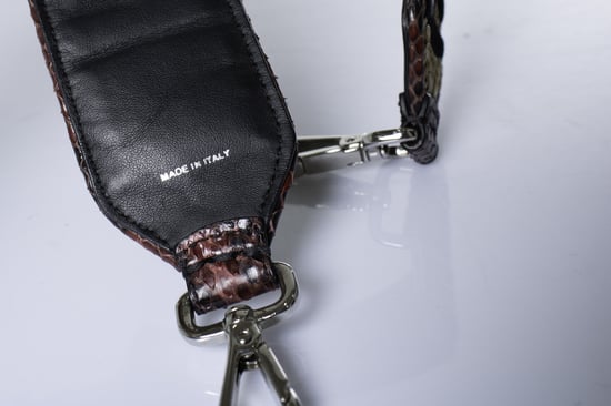 Fendi, Schulterriemen aus Bast und Pythonleder - Image 5