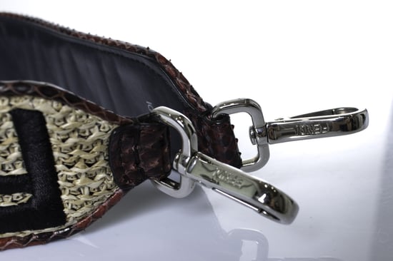 Fendi, Schulterriemen aus Bast und Pythonleder - Image 6