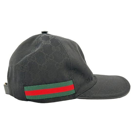 Gucci GG Monogram Web Baseballkappe aus schwarzem Canvas - Image 1