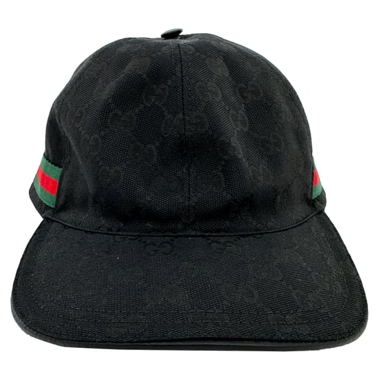Gucci GG Monogram Web Baseballkappe aus schwarzem Canvas - Image 3