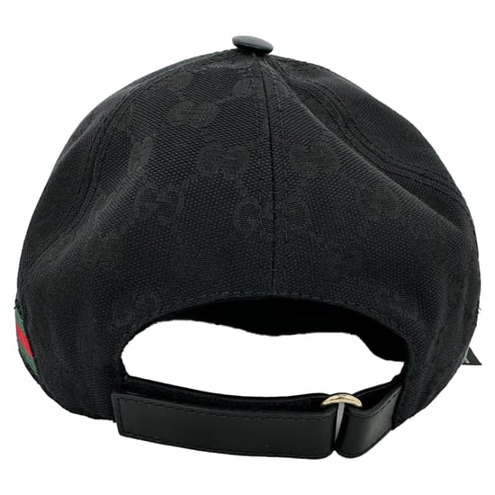 Gucci GG Monogram Web Baseballkappe aus schwarzem Canvas - Image 4
