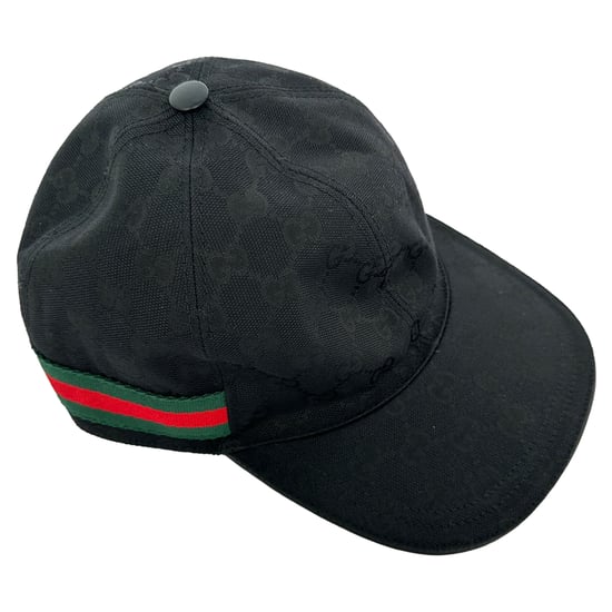 Gucci GG Monogram Web Baseballkappe aus schwarzem Canvas - Image 5