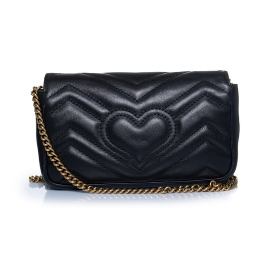 Gucci, Mini Marmont Tasche aus schwarzem Leder - Image 2
