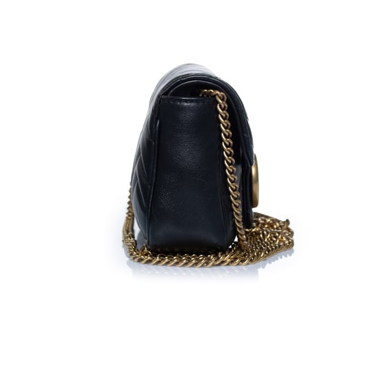 Gucci, Mini Marmont Tasche aus schwarzem Leder - Image 3