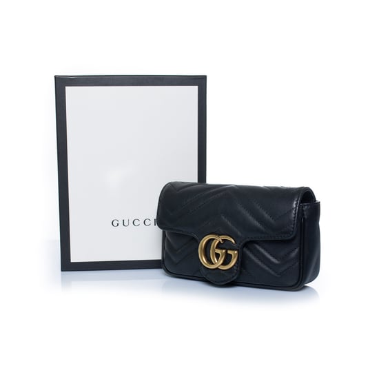 Gucci, Mini Marmont Tasche aus schwarzem Leder - Image 5