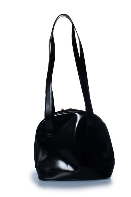 Gucci, Schwarze Tasche aus hochglänzendem Bambusleder - Image 2