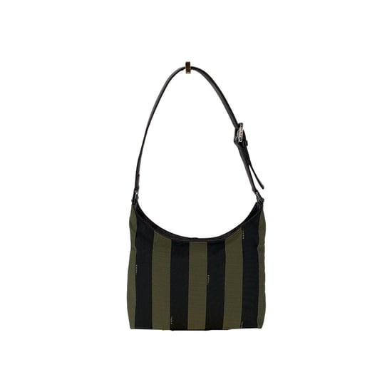 Fendi Pre-owned Vintage Stoff-Schultertasche, Pequin - Grün - Image 3