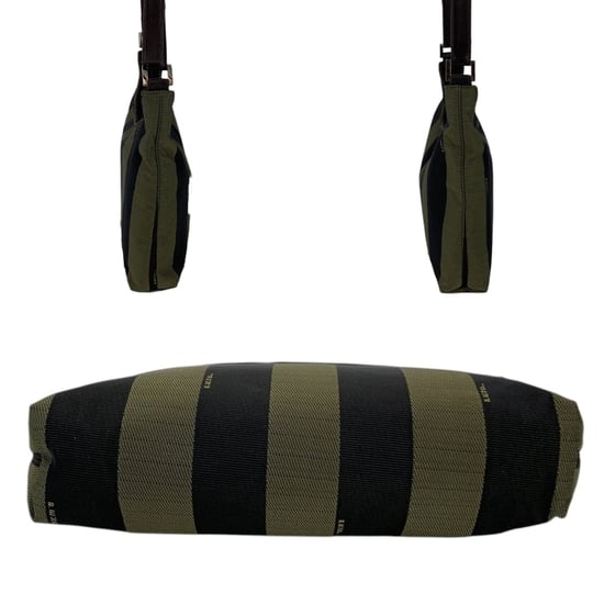 Fendi Pre-owned Vintage Stoff-Schultertasche, Pequin - Grün - Image 4