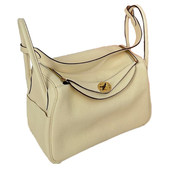 Hermès Lindy 26 Schultertasche aus cremefarbenem Clemence-Leder - Image 4