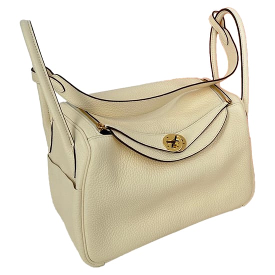Hermès Lindy 26 Schultertasche aus cremefarbenem Clemence-Leder - Image 6