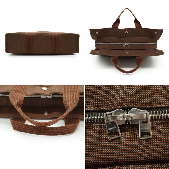 Hermes Vintage Stoffschultertasche Herline - Image 4