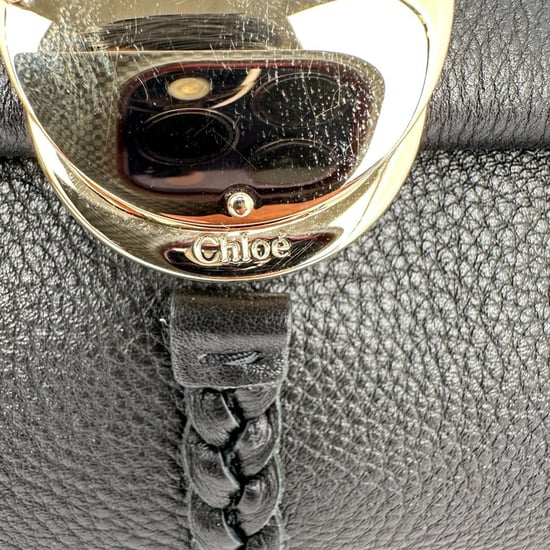 Chloé Medium Penelope Schultertasche aus schwarzem Kalbsleder - Image 6