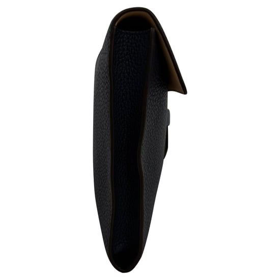 Delvaux Clutch-Tasche aus schwarzem Leder mit Strukturmuster - Image 2