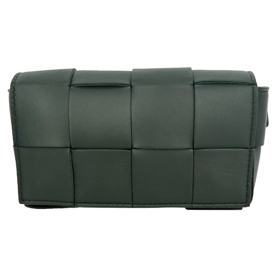 Bottega Veneta Intrecciato Kassettentasche aus grünem Leder - Image 1