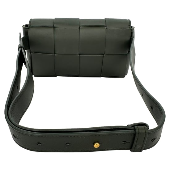 Bottega Veneta Intrecciato Kassettentasche aus grünem Leder - Image 4