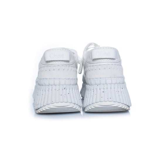 Chloe, Nama Leder-Plateau-Sneaker mit Ziernähten - Image 3