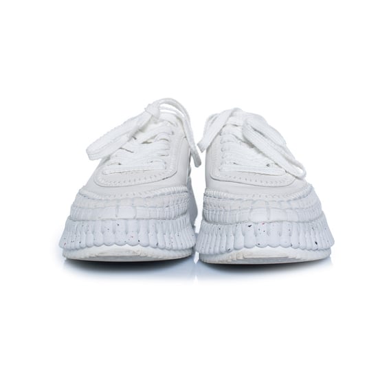 Chloe, Nama Leder-Plateau-Sneaker mit Ziernähten - Image 5