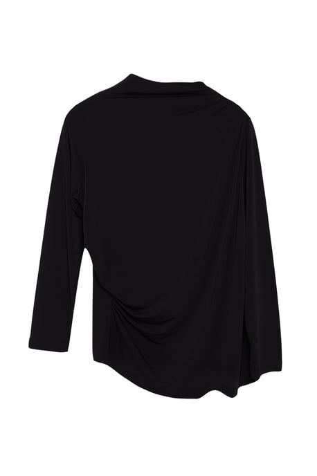 Trendyol Curve Damen Schwarz Einfarbig Lang Tailliert Große Größen Blusen - Image 5
