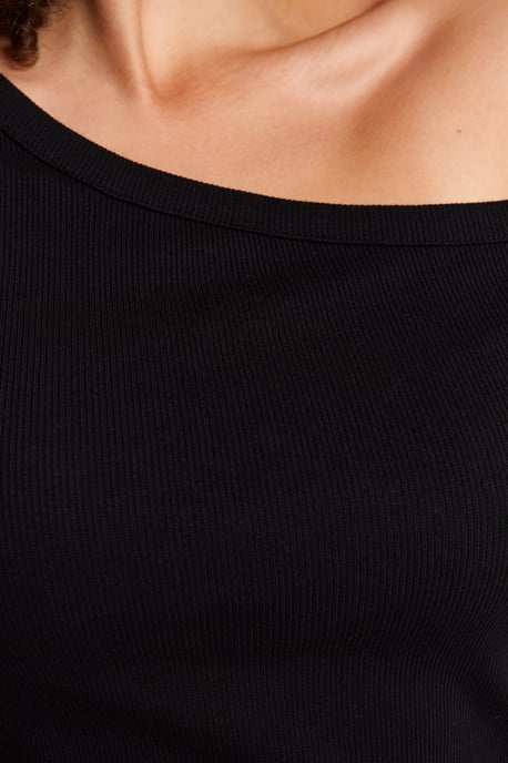 Trendyol Curve Damen Schwarz Einfarbig Lang Tailliert Große Größen Blusen - Image 3