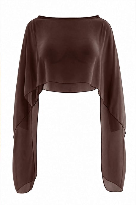 Trendyol Curve Damen Braun Einfarbig Lang Oversize Große Größen Blusen - Image 1