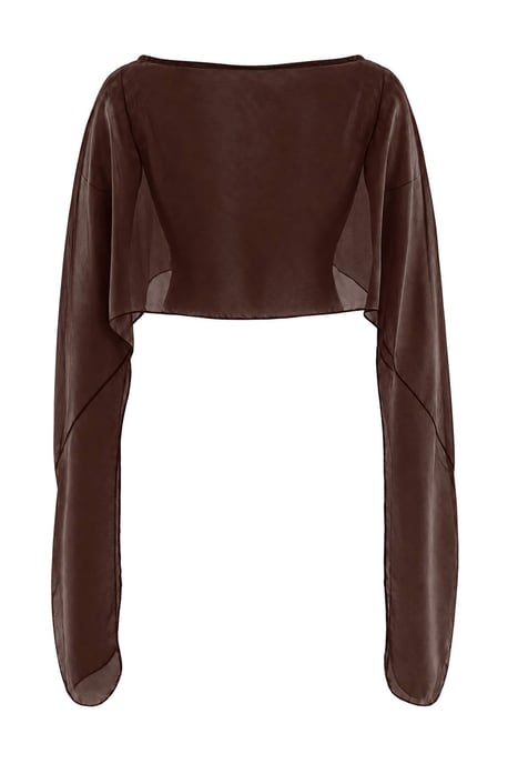 Trendyol Curve Damen Braun Einfarbig Lang Oversize Große Größen Blusen - Image 2