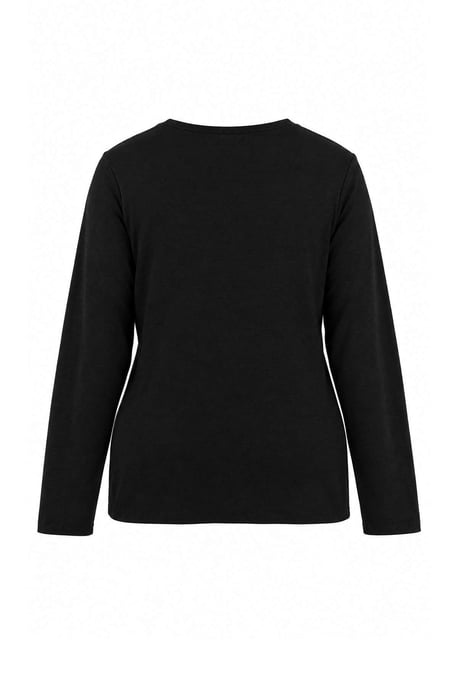 Trendyol Curve Damen Schwarz Einfarbig Lang, Tailliert Große Größen Blusen - Image 2