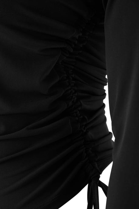 Trendyol Curve Damen Schwarz Einfarbig Lang Tailliert Große Größen Blusen - Image 5