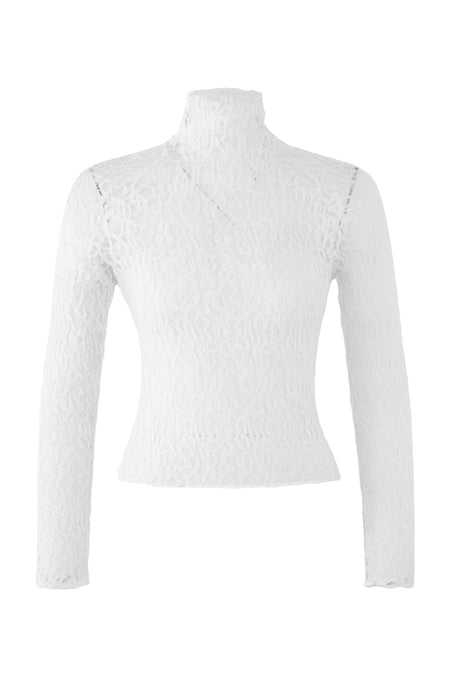 TRENDYOLMİLLA Damen Ecru Einfarbig Lang Tailliert Blusen - Image 4