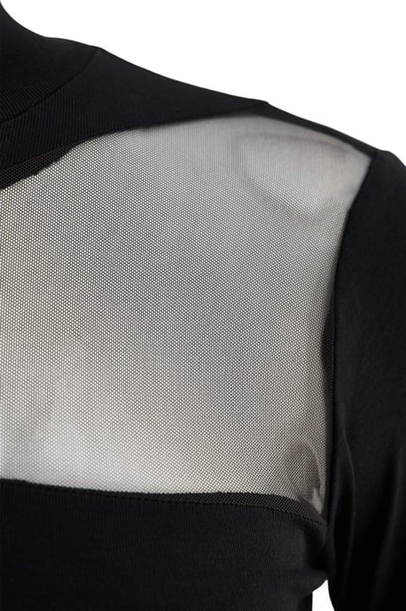Trendyol Curve Damen langärmlige, taillierte Bluse in großen Größen - Schwarz - Image 3