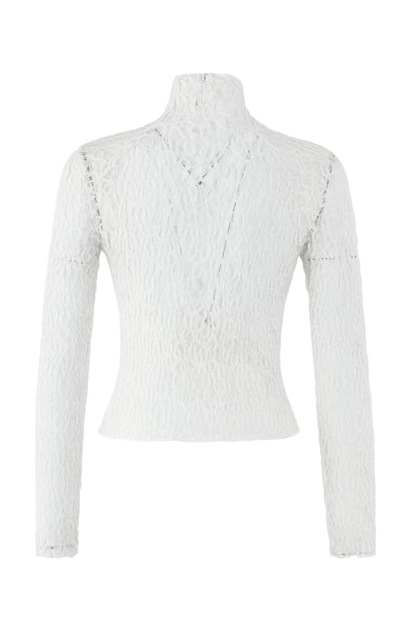 TRENDYOLMİLLA Damen Ecru Einfarbig Lang Tailliert Blusen - Image 5