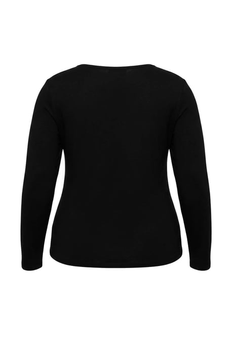 Trendyol Curve Damen Schwarz Einfarbig Lang, Tailliert Große Größen Blusen - Image 5