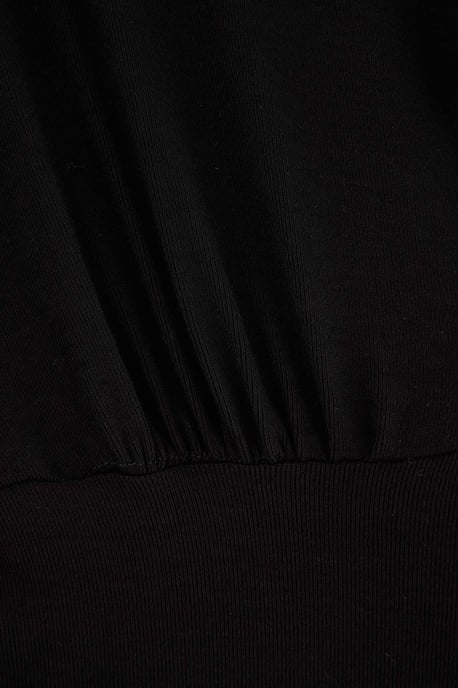 TRENDYOLMİLLA Damen Schwarz Einfarbig Lang Tailliert Blusen - Image 5