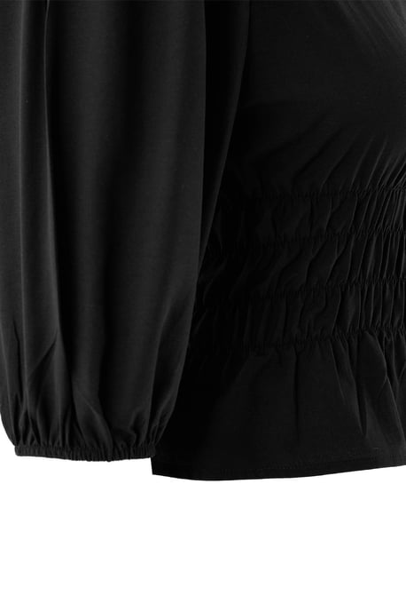 Trendyol Curve Damen Schwarz Einfarbig Kurz Oversize Große Größen Blusen - Image 3