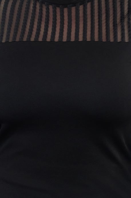 Trendyol Curve Damen Schwarz Einfarbig Lang Tailliert Große Größen Blusen - Image 3