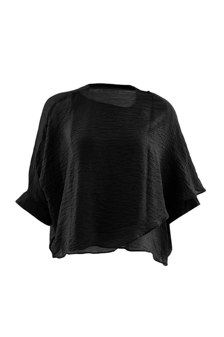 Trendyol Curve Damen Schwarz Einfarbig Lang Oversize Große Größen Blusen - Image 3