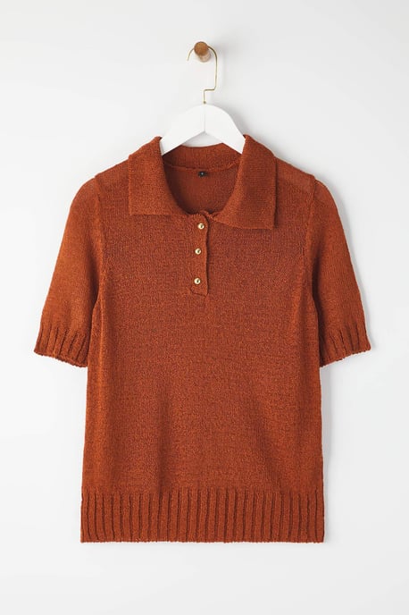 TRENDYOLMİLLA Damen Braun Einfarbig Kurz Regular Fit Blusen - Image 4