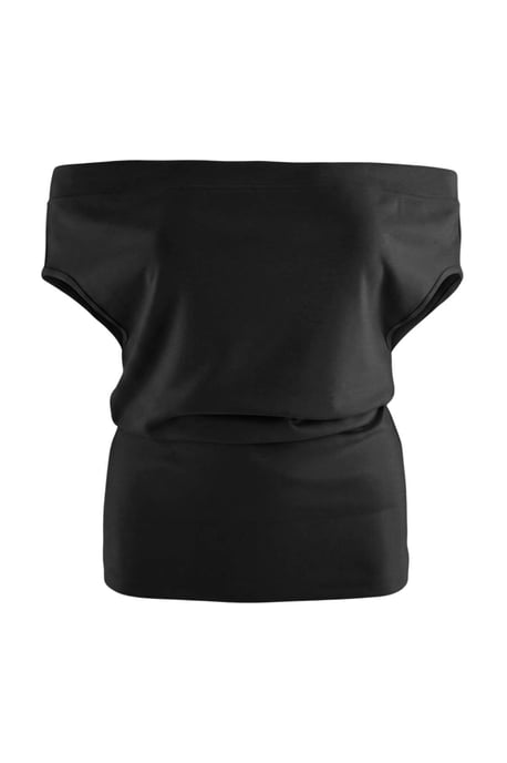 Trendyol Curve Damen Schwarz Einfarbig Kurz Tailliert Große Größen Blusen - Image 3